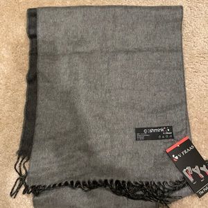 NWT V Fraas Grey Cashmink Unisex Scarf